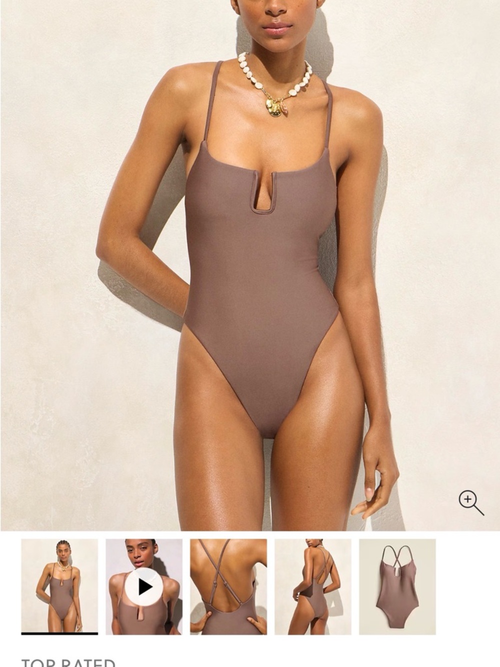 J. Crew Smokey willow wood Mira Swimsuit with classic sculpt - Picture 3 of 5
